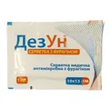 Серветка антимікробна ДезУн з фурагіном 10 см х 13 см, 1 штука