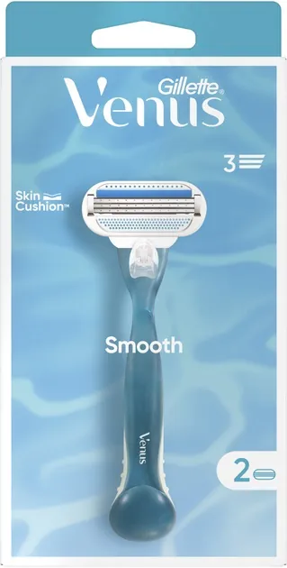 Станок для гоління (бритва) Venus 3 Smooth з 2 змінними картриджами жіночий