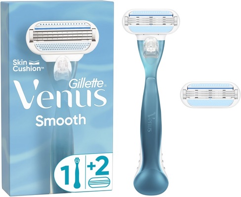 Станок для бритья (бритва) Venus 3 Smooth с 2 сменными картриджами женский