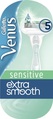 Станок для гоління (бритва) Venus 5 Extra Smooth Sensitive з 1 змінним картриджем жіночий