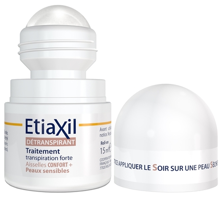 Дезодорант-антиперспирант роликовый Etiaxil Confort Plus от повышенного потоотделения для чувствительной кожи, 15 мл