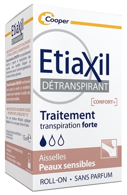 Дезодорант-антиперспирант роликовый Etiaxil Confort Plus от повышенного потоотделения для чувствительной кожи, 15 мл