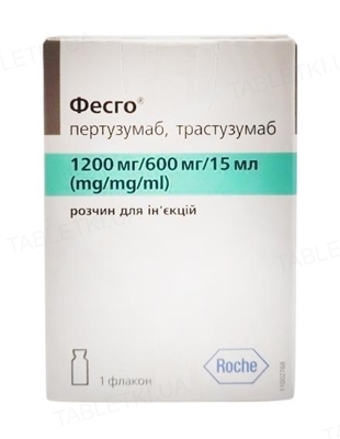 Фесго раствор д/ин. 1200 мг/600 мг по 15 мл №1 во флак. стекл.