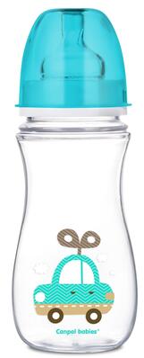 Пляшечка Canpol Babies 35/204 EasyStart Кольорові звірятка антиколікова з широким отвором, 300 мл