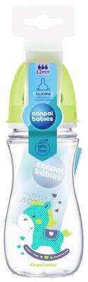 Пляшечка Canpol Babies 35/204 EasyStart Кольорові звірятка антиколікова з широким отвором, 300 мл