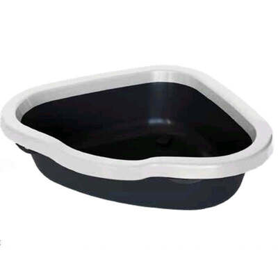 Лоток Petmax Cat Litter Corner открытый угловой для кошачьего туалета, 55х42,5х14 см.