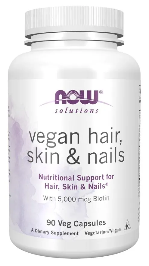 Вітамінно-мінеральний комплекс для волосся, шкіри та нігтів NOW Vegan Hair, Skin, Nails вег. капсули №90