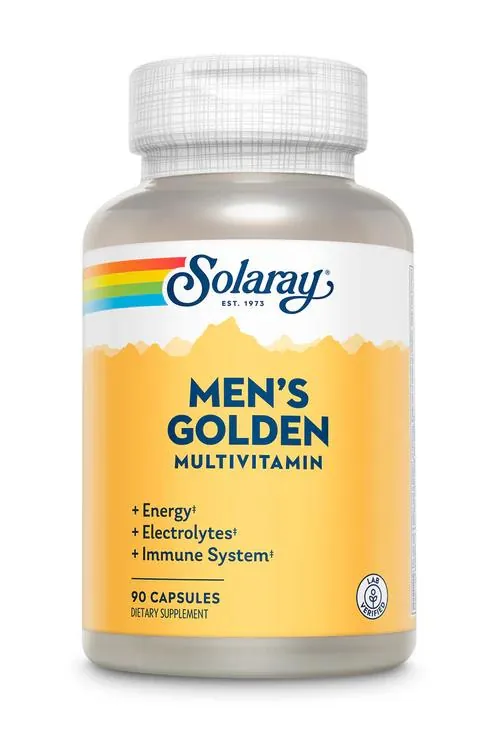 Вітамінний комплекс для чоловіків Solaray Men's Golden Multivitamin веганські капсули №90