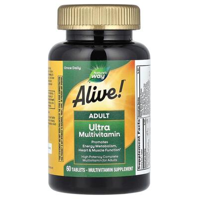 Мультивитамины Nature's Way Alive! Ultra Potency для взрослых, 60 таблеток