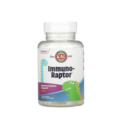 Витаминный комплекс для поддержания иммунитета детский KAL Immuno Raptor со вкусом апельсина, 60 жевательных таблеток