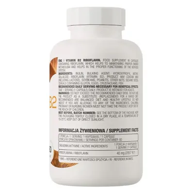 Вітамін B2 Ostrovit Riboflavin B2 капсули №60