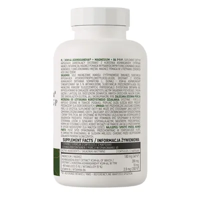 Комплекс Ostrovit KSM-66 Ashwagandha + Magnesium + B6 P-5-P капсули №90