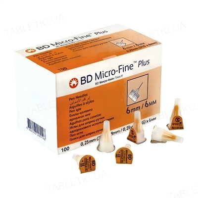 Иглы для шприц-ручки BD Micro-Fine Plus 31G (0.25 x 6 мм), 1 штука