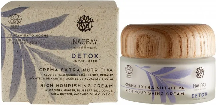 Крем для обличчя Naobay Detox Rich насичений живильний, 50 мл