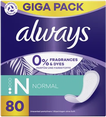 Прокладки щоденні Always Daily Fresh Normal без запаху, 80 штук