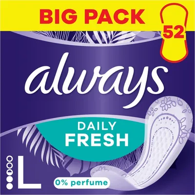 Прокладки щоденні Always Daily Fresh Long без запаху, 52 штук