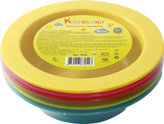 Тарілка Курносики 7054 різнобарвна, 150 мл