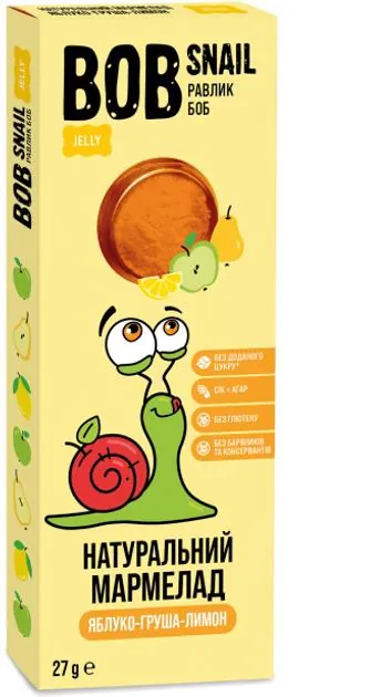 Мармелад Bob Snail Jelly яблуко-груша-лимон, 27 г