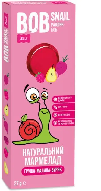 Мармелад Bob Snail Jelly грушево-малиново-буряковий, 27 г