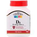Вітамін Д3 21st Century Vitamin D3 1000 МО, 110 таблеток