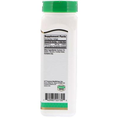 Вітамін Е 400 21st Century Vitamin E 400, 250 капсул