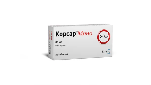 Корсар моно таблетки, в/плів. обол. по 80 мг №30 (10х3)