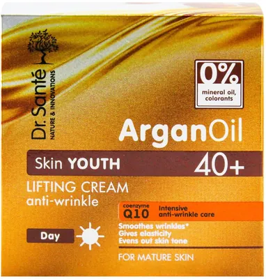 Крем-ліфтинг для обличчя Dr.Sante Argan Oil 40+ відновлюючий проти зморшок, 50 мл
