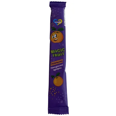 Цукерки Magic Fruit натуральний апельсин, 16 г
