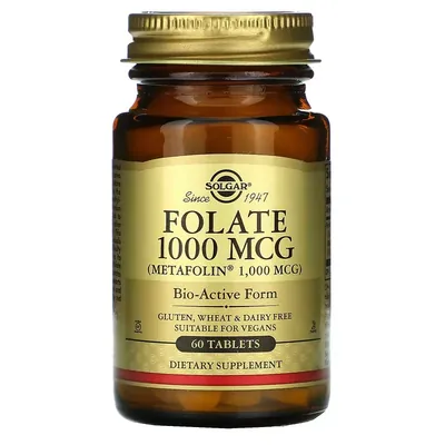 Фолат Solgar Folate 1000 мкг (Metafolin 1000 мкг) таблетки №60