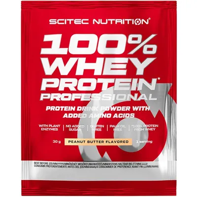 Протеїн сироватковий змішаний Scitec Nutrition 100% Whey Protein Professional арахісова паста, 30 г