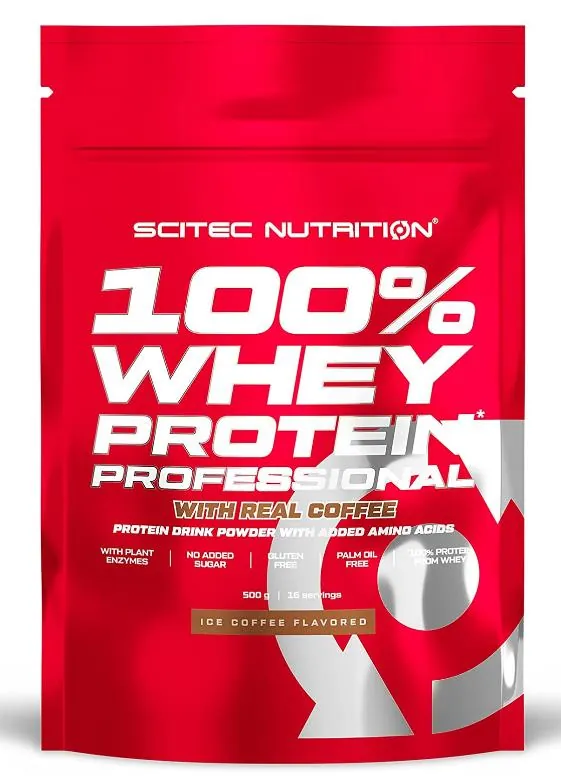 Протеїн сироватковий змішаний Scitec Nutrition 100% Whey Protein Professional льодяна кава, 500 г