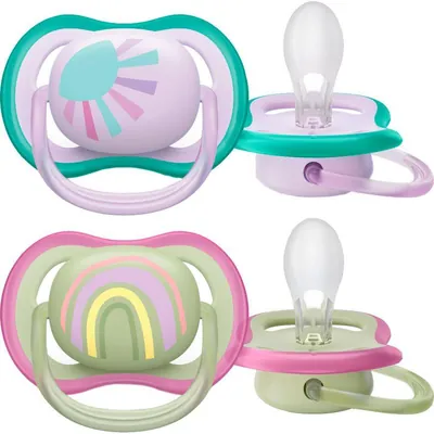 Пустушка силіконова Philips Avent Ultra Air SCF085/59 ортодонтична , 0-6 місяців, 2 шт