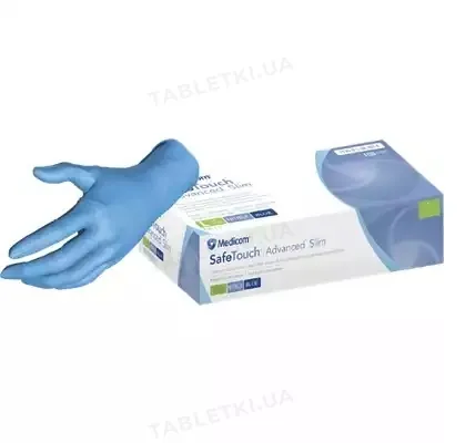 Рукавички оглядові Medicom Safe-Touch нітрилові без пудри нестерильні, розмір S, пара