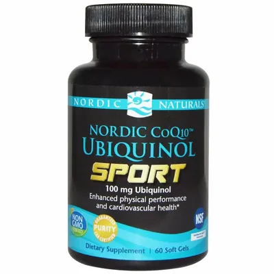 Убіхінол Q10 Nordic Naturals CoQ10 Ubiquinol Sport для спортсменів, 60 капсул
