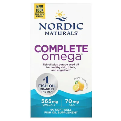 Омега-3 Nordic Naturals Complete Omega 565 мг, лимон, 60 капсул