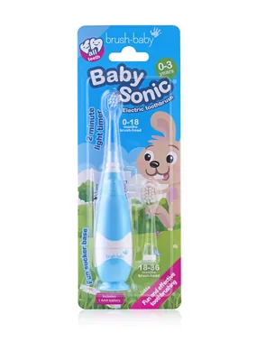 Електрична зубна щітка Brush-Baby BabySonic Electric Toothbrush 0-3 роки, блакитна