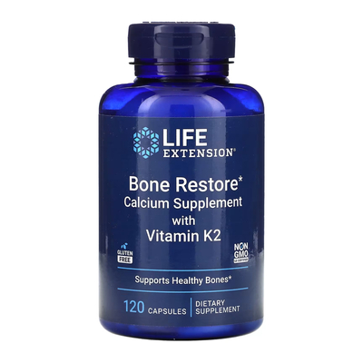 Восстановление костей + витамин K2 Life Extension Bone Restore with Vitamin K2, 120 капсул