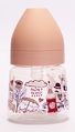 Бутылочка для кормления Lindo LI 158 с широким горлышком и силиконовой соской, 125 мл