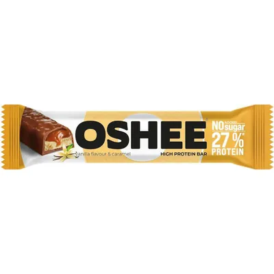 Батончик протеїновий Oshee High Protein Bar 27% протеїну, ваніль та карамель, 49 г