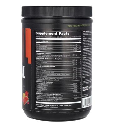 Предтренировочный комплекс Universal Nutrition Animal Primal, фруктовый пунш, 507,5 г
