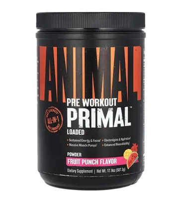 Передтренувальний комплекс Universal Nutrition Animal Pre Workout Primal Loaded, фруктовий пунш, 507,5 г