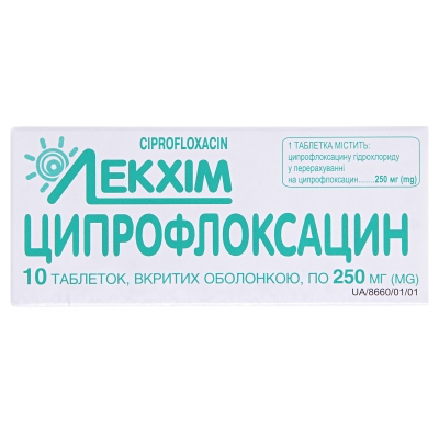 Ciprofloxacin genericon 250 mg