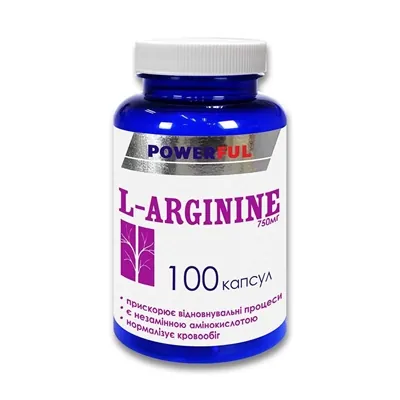 L-аргінін POWERFUL L-Arginine капсули №100 у бан.
