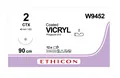 Шовний матеріал хірургічний Vicryl Coated 2, що розсмоктується, довжина 90 см, голка колюча 48 мм, 1/2 кола W9452