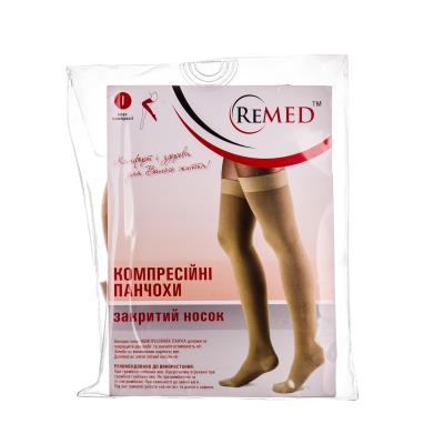 Чулки компрессионные ReMed RK211 класс компрессии 1, закрытый носок, укороченные, размер XXL
