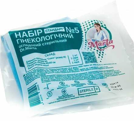 Набір гінекологічний Dr.Marta оглядовий стерильний №5