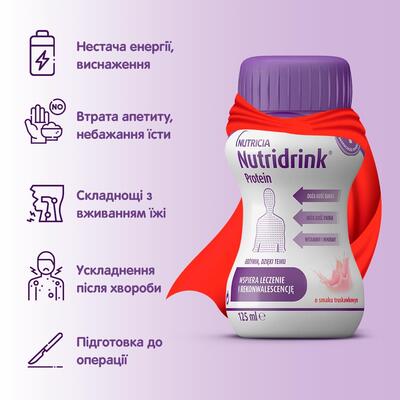 Нутридринк протеин энтеральное питание со вкусом клубники по 125 мл №4