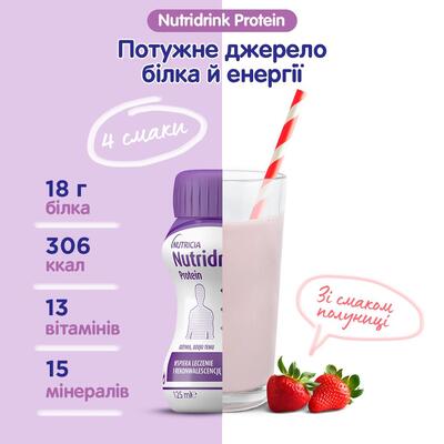 Нутридринк протеин энтеральное питание со вкусом клубники по 125 мл №4