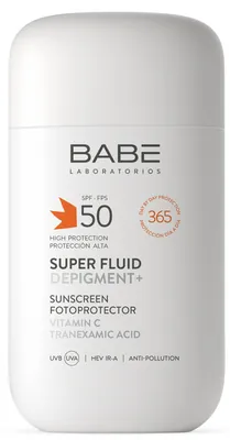Сонцезахисний супер флюїд Babe Laboratorios Depigment+ SPF50 депігмент з транексамовою кислотою і вітаміном С, 50 мл