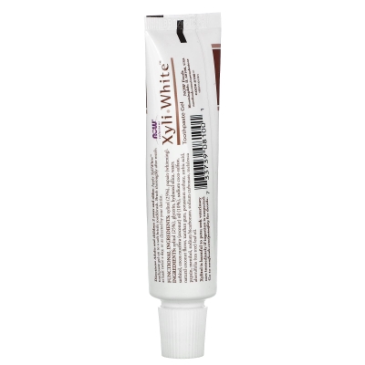Зубна гель-паста NOW Foods Xyli White кокосова олія та м'ята, 28 г
